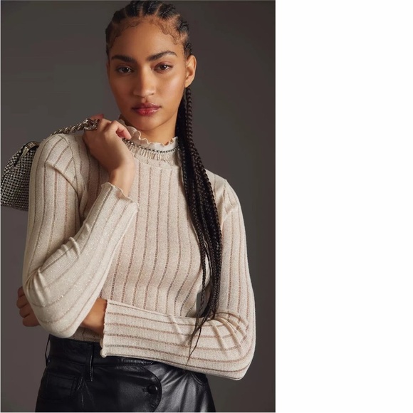 Pilcro Sheer Turtleneck - Picture 4 of 8